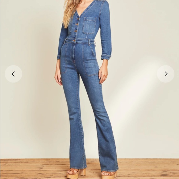 NWT Veronica Beard Savanna Denim Jumpsuit 4 - Picture 3 of 3